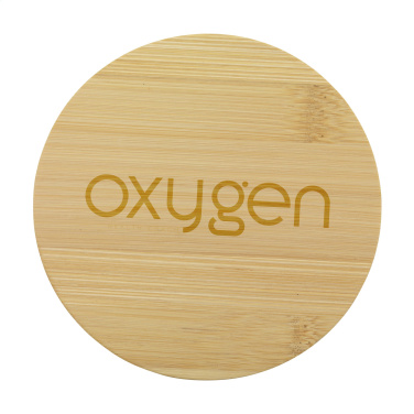 Logo trade promotional gifts image of: Bamboo Coaster Set